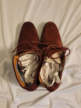 Alfani Men's Burgundy Suede Oxfords